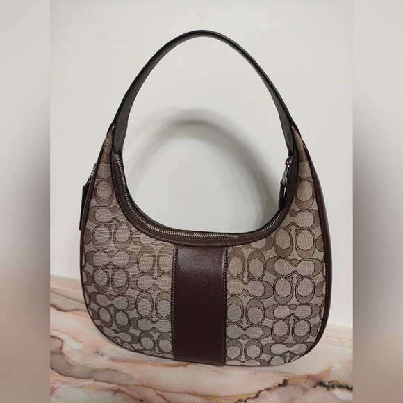 Coach CV001 Carmen Shoulder Bag  In Signature Jacquard - Picture 7 of 13